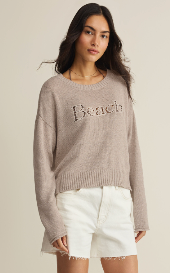 Beach Embroidered Sweater
