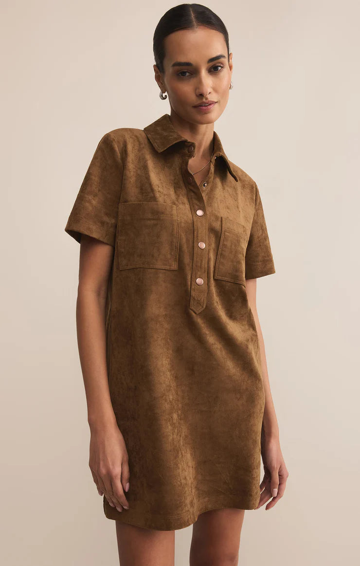 kellie faux suede mini dress Kellie Faux Suede Mini
