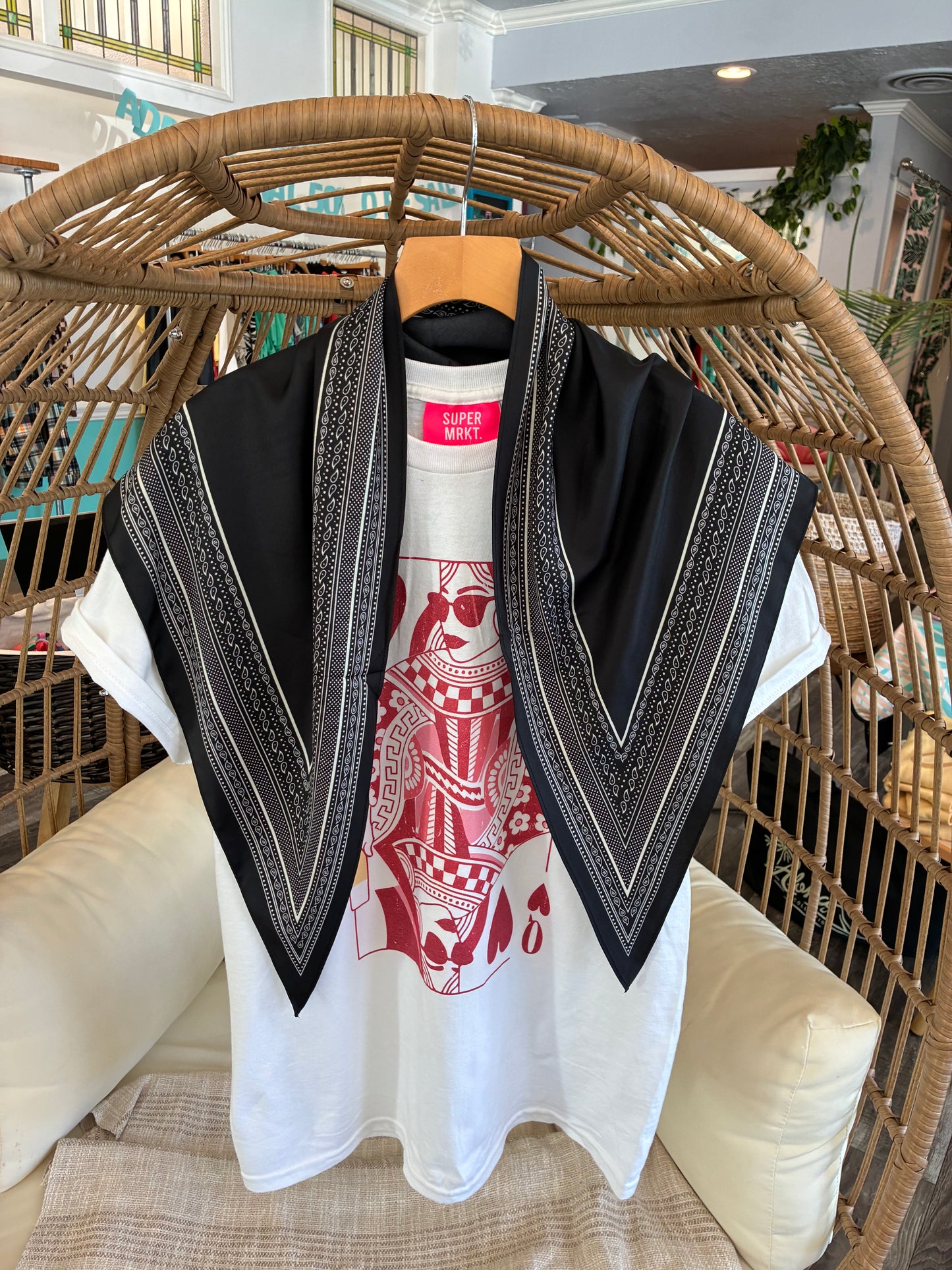 Printed Triangle Scarf