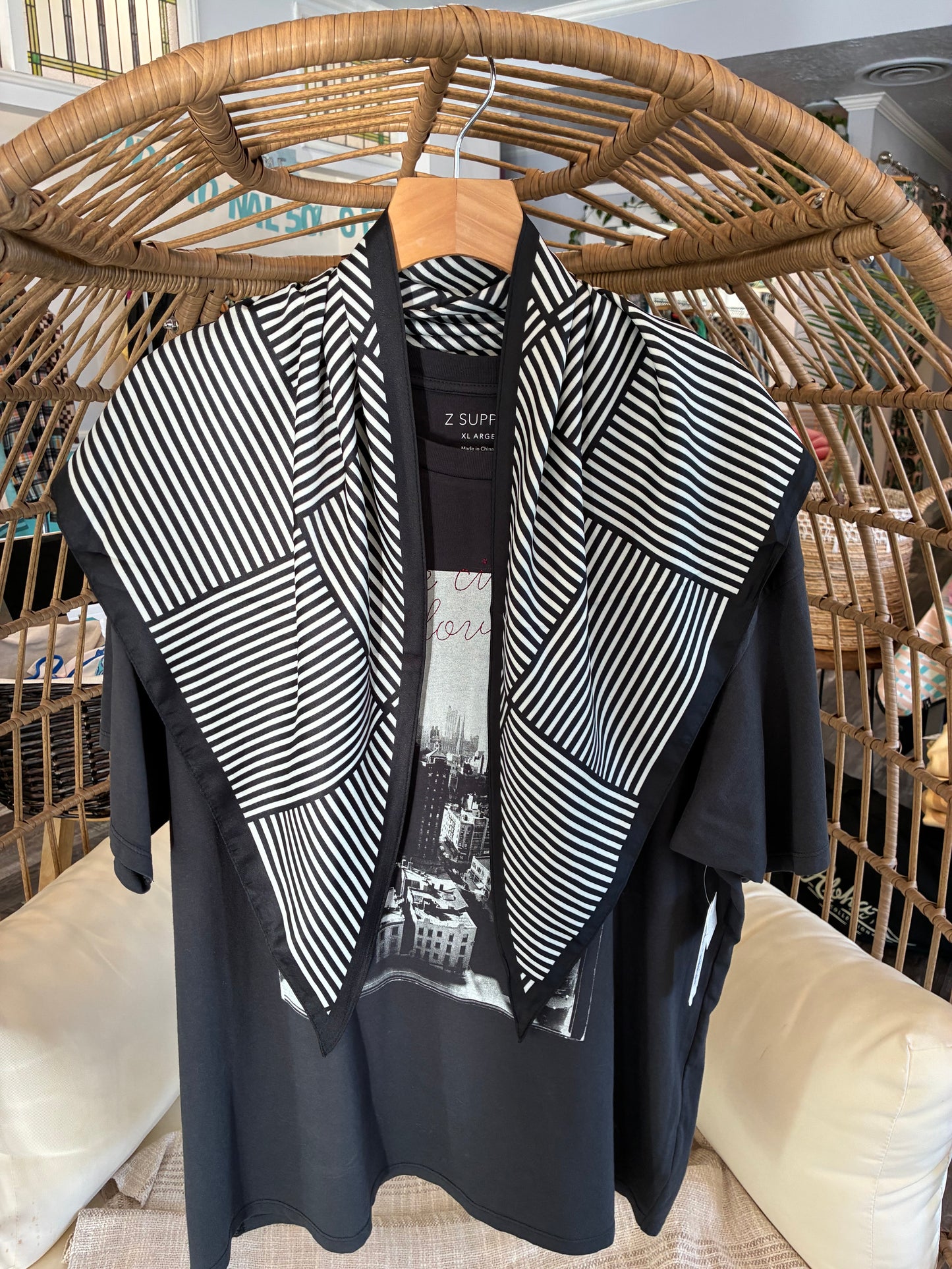 Printed Triangle Scarf