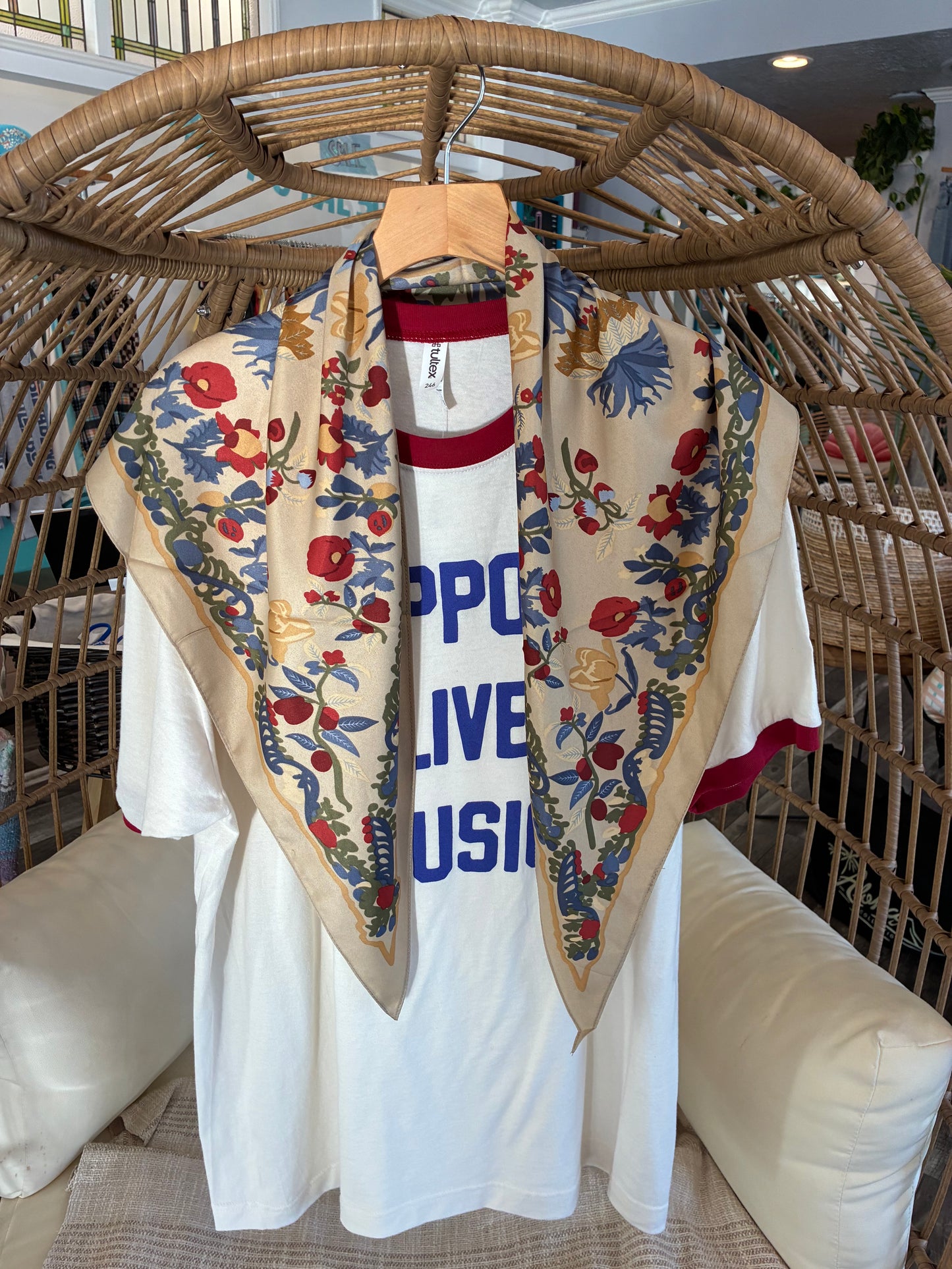 Printed Triangle Scarf