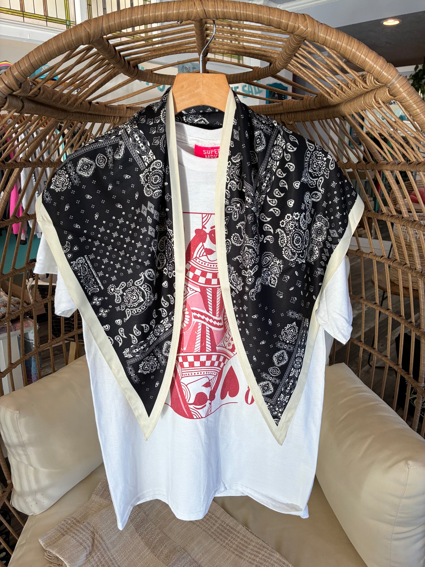 Printed Triangle Scarf