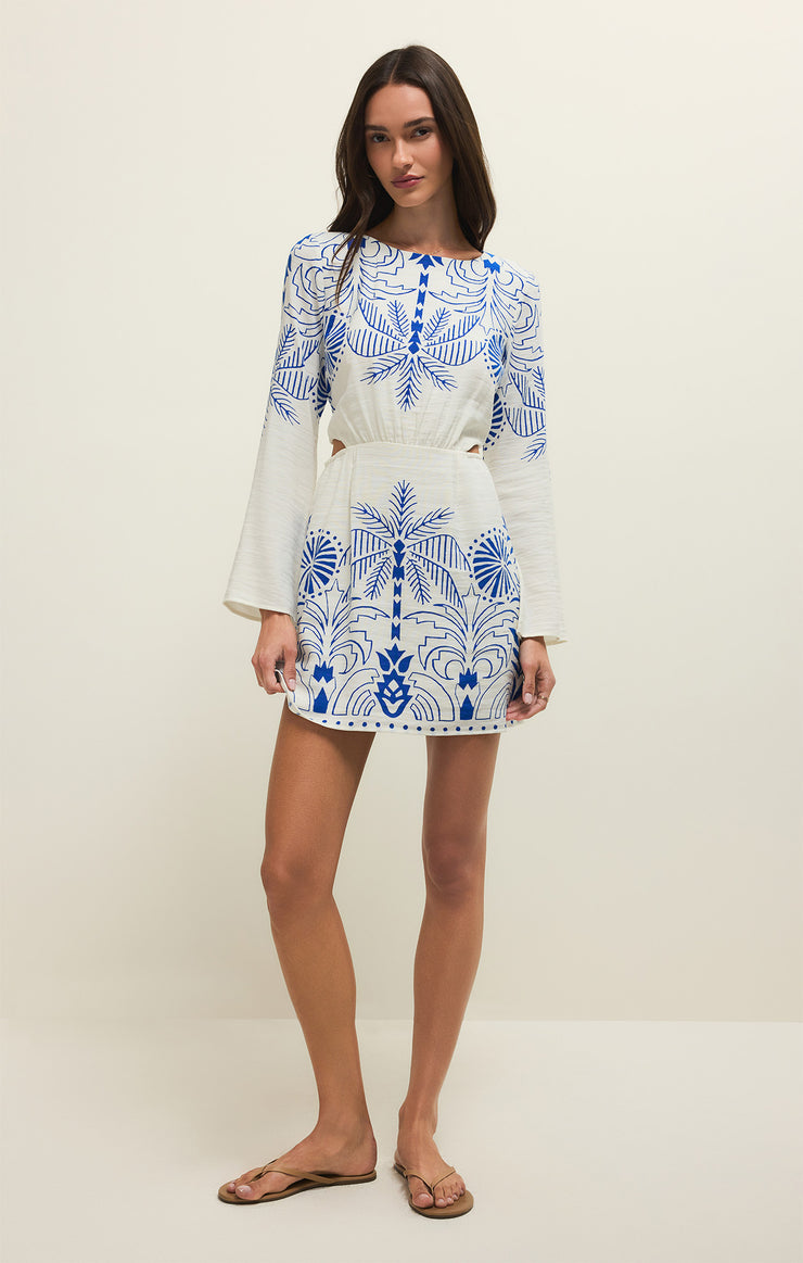 Tahina Palm Mini Dress