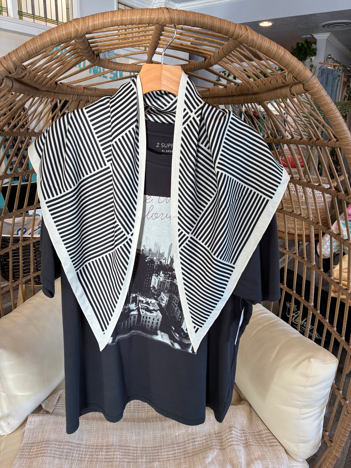 Printed Triangle Scarf