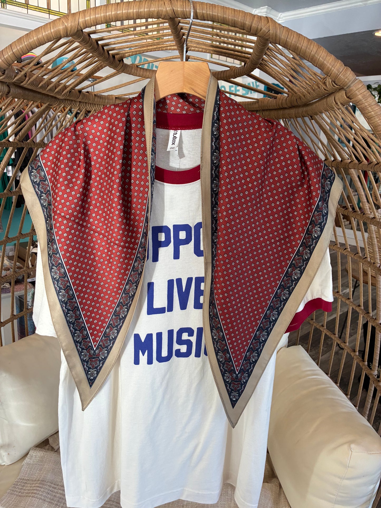 Printed Triangle Scarf