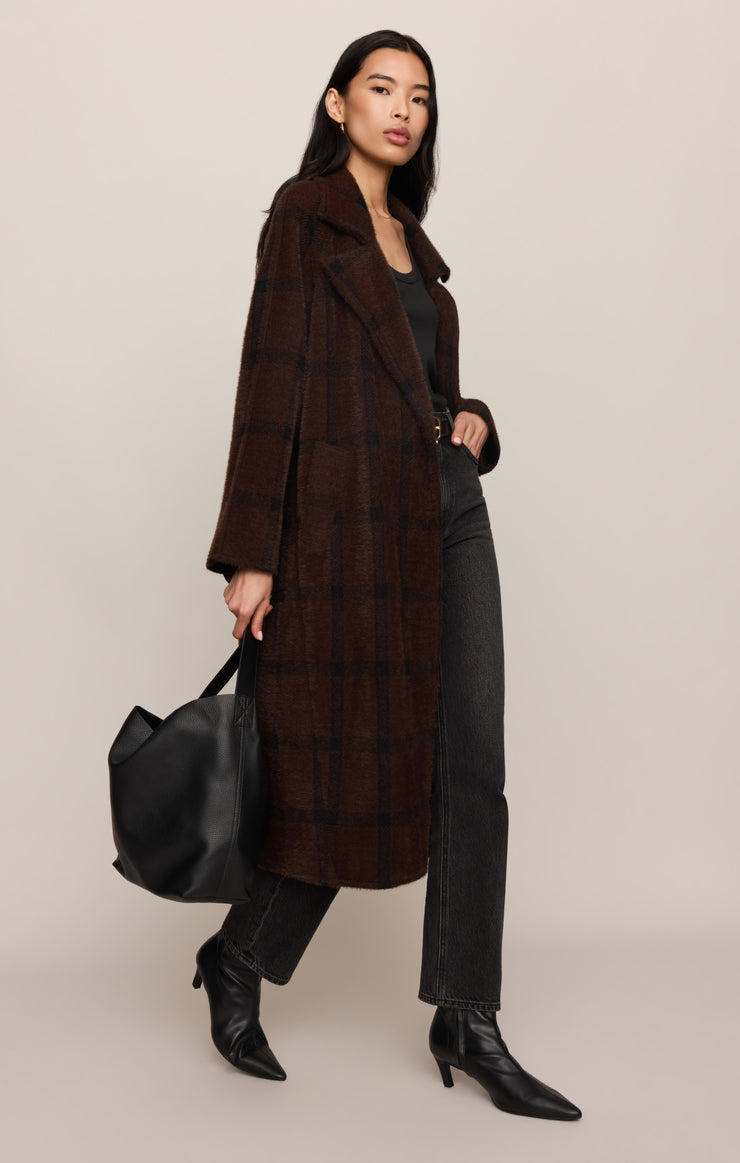 Crosby Plaid Cocoon Coat