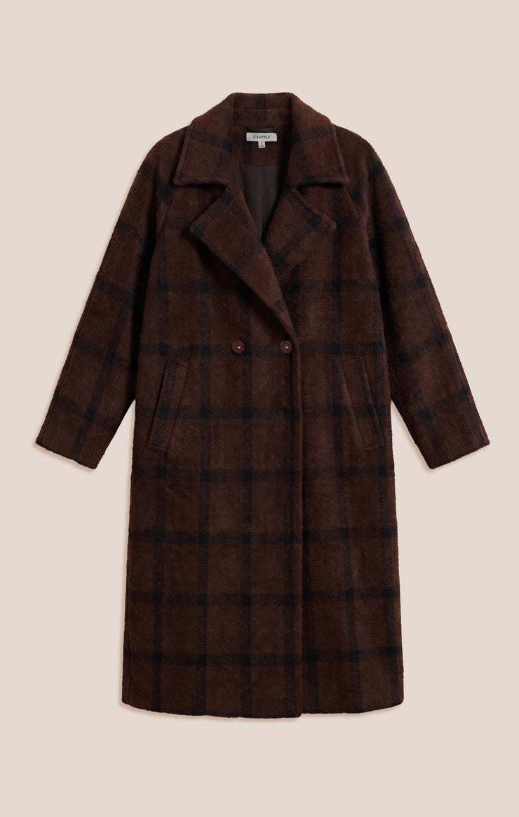 Crosby Plaid Cocoon Coat