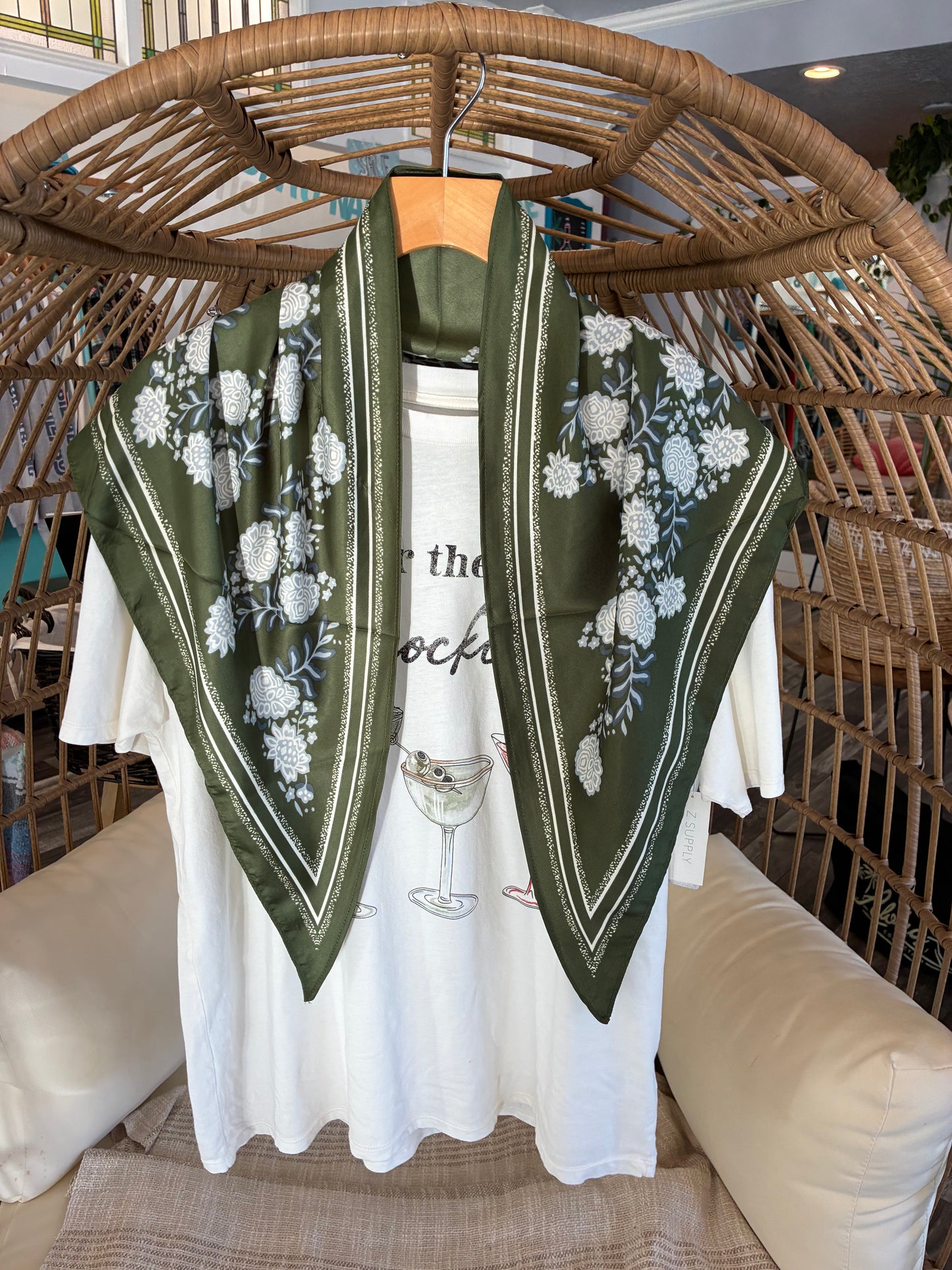 Printed Triangle Scarf